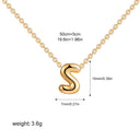 3D Bubble Initial A-Z Mini Necklace Gold Plated Jewelry Gift 3D Bubble Initial A-Z Mini Necklace Gold Plated Jewelry Gift