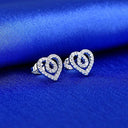 Starlight Elegance Silver Star Stud Earrings Dazzling Zircon Design Starlight Elegance Silver Star Stud Earrings Dazzling Zircon Design