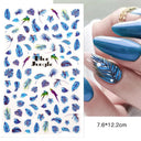 Butterfly and Fruit Nail Sticker Set with 5D Floral Designs Butterfly and Fruit Nail Sticker Set with 5D Floral Designs