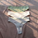 3 Pcs Seamless Ladies Ribbed Cotton Thong Set for Comfort 3 Pcs Seamless Ladies Ribbed Cotton Thong Set for Comfort