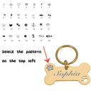 Engraved Pet ID Keychain for Cats & Dogs Personalized Bone Engraved Pet ID Keychain for Cats & Dogs Personalized Bone
