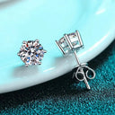 Starlight Elegance Sterling Silver Star Stud Earrings Zircon Starlight Elegance Sterling Silver Star Stud Earrings Zircon