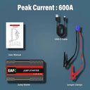 Powerful 2000A Jump Starter for 12V Cars Petrol and Diesel Portable Charger Powerful 2000A Jump Starter for 12V Cars Petrol and Diesel Portable Charger