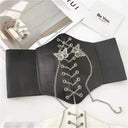 Butterfly Chain Corset Wide Belts PU Leather Slimming Girdle Butterfly Chain Corset Wide Belts PU Leather Slimming Girdle
