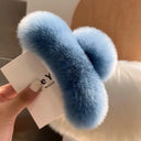 Crab Plush Fur Hair Clip Trendy Accessory For Girls Crab Plush Fur Hair Clip Trendy Accessory For Girls