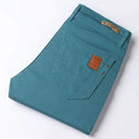 Spring Men's Slim Jeans Classic Style Straight Elasticity Cotton Denim Pants Male Brand Trousers Wine Red Black White Spring Men's Slim Jeans Classic Style Straight Elasticity Cotton Denim Pants Male Brand Trousers Wine Red Black White