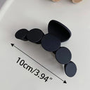 Elegant Black Hair Clip with Korean Letter Detail Elegant Black Hair Clip with Korean Letter Detail