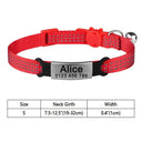 Nylon Cat Collar with Bell Reflective Personalized Nylon Cat Collar with Bell Reflective Personalized