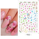 Butterfly and Fruit Nail Sticker Set with 5D Floral Designs Butterfly and Fruit Nail Sticker Set with 5D Floral Designs