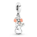 New 925 Sterling Silver Wolf Head Dumbo Pendant Beads New 925 Sterling Silver Wolf Head Dumbo Pendant Beads