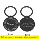 Personalized Engraved Pet ID Tags for Dogs Cats Reflective Personalized Engraved Pet ID Tags for Dogs Cats Reflective