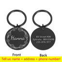 Personalized Engraved Pet ID Tags for Dogs Cats Reflective Personalized Engraved Pet ID Tags for Dogs Cats Reflective