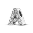 Hot Sale Silver Plated Color Letter Charm Beads For Women Hot Sale Silver Plated Color Letter Charm Beads For Women