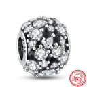 Crown Flowers Heart Silver Bead Charm Elegant Pandora Accessory Crown Flowers Heart Silver Bead Charm Elegant Pandora Accessory