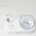 Automatic Pet Feeder Water Dispenser With Raised Stand Automatic Pet Feeder Water Dispenser With Raised Stand
