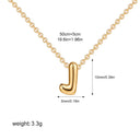 3D Bubble Initial A-Z Mini Necklace Gold Plated Jewelry Gift 3D Bubble Initial A-Z Mini Necklace Gold Plated Jewelry Gift
