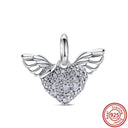 Crown Flowers Heart Silver Bead Charm Elegant Pandora Accessory Crown Flowers Heart Silver Bead Charm Elegant Pandora Accessory