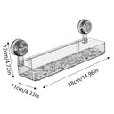 Suction Cup Storage Rack Rectangle Organizer Shelf No Drilling Suction Cup Storage Rack Rectangle Organizer Shelf No Drilling