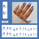 Purple Floral Ballerina Nail Tips 24pcs False Nails Box Purple Floral Ballerina Nail Tips 24pcs False Nails Box