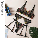 Floral Lace Lingerie Set Elegant Intimate Wear for Women Floral Lace Lingerie Set Elegant Intimate Wear for Women