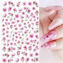 Butterfly and Fruit Nail Sticker Set with 5D Floral Designs Butterfly and Fruit Nail Sticker Set with 5D Floral Designs