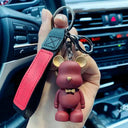 Crystal Bow Tie Bear Keychain Charm Pendant Cute Accessory Crystal Bow Tie Bear Keychain Charm Pendant Cute Accessory