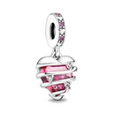 Fashion Pink Pansy Flower Pendant Bead 925 Sterling Silver Fashion Pink Pansy Flower Pendant Bead 925 Sterling Silver