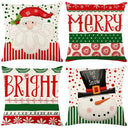 Snowflake Christmas Pillow Covers Set – 4 Decorative Cases Snowflake Christmas Pillow Covers Set – 4 Decorative Cases