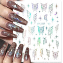 Butterfly and Fruit Nail Sticker Set with 5D Floral Designs Butterfly and Fruit Nail Sticker Set with 5D Floral Designs