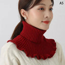 Warm Knitted Fake Collar Women Turtleneck Detachable Neck Scarf Warm Knitted Fake Collar Women Turtleneck Detachable Neck Scarf