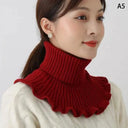 Warm Knitted Collar Women Turtleneck Detachable Neck Scarf Warm Knitted Collar Women Turtleneck Detachable Neck Scarf