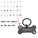 Engraved Pet ID Keychain for Cats & Dogs Personalized Bone Engraved Pet ID Keychain for Cats & Dogs Personalized Bone