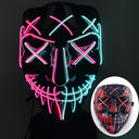 Halloween LED Purge Neon Light Up Mask With LED Gloves Halloween LED Purge Neon Light Up Mask With LED Gloves