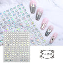 Marble Blue Nail Art Stickers Golden Wave Line Kit Set Marble Blue Nail Art Stickers Golden Wave Line Kit Set