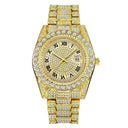 Golden Diamond Mens Quartz Watch Luxury Hip Hop Timepiece Golden Diamond Mens Quartz Watch Luxury Hip Hop Timepiece