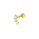 Moon Stud Earring Sterling Silver Jewelry With Zircon Glam Moon Stud Earring Sterling Silver Jewelry With Zircon Glam