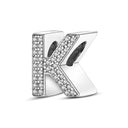 Hot Sale Silver Plated Color Letter Charm Beads For Women Hot Sale Silver Plated Color Letter Charm Beads For Women