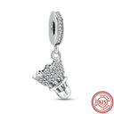 Crown Flowers Heart Silver Bead Charm Pandora Accessory Crown Flowers Heart Silver Bead Charm Pandora Accessory