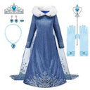 Enchanting Snow Queen Princess Floral Costume Elsa Anna Dress Enchanting Snow Queen Princess Floral Costume Elsa Anna Dress