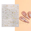 Fantasy Butterfly Nail Decals - Silver Holographic Flames Fantasy Butterfly Nail Decals - Silver Holographic Flames