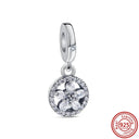 Crown Flowers Heart Silver Bead Charm Elegant Pandora Accessory Crown Flowers Heart Silver Bead Charm Elegant Pandora Accessory