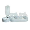 Automatic Pet Feeder Water Dispenser With Raised Stand Automatic Pet Feeder Water Dispenser With Raised Stand