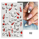 Butterfly and Fruit Nail Sticker Set with 5D Floral Designs Butterfly and Fruit Nail Sticker Set with 5D Floral Designs