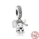 Sterling Silver Puppy Family Zircon Pendant For Dog Lovers Sterling Silver Puppy Family Zircon Pendant For Dog Lovers