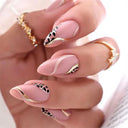 24 Pcs Square Head Coffin Pink Matte French Fake Nails Set 24 Pcs Square Head Coffin Pink Matte French Fake Nails Set