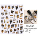 Fantasy Butterfly Nail Decals - Silver Holographic Flames Fantasy Butterfly Nail Decals - Silver Holographic Flames