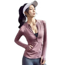 Long Sleeve Sports Jacket Women Zip Fitness Yoga Top Long Sleeve Sports Jacket Women Zip Fitness Yoga Top