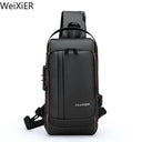 Anti Theft Chest Bag Crossbody USB Port Waterproof Anti Theft Chest Bag Crossbody USB Port Waterproof