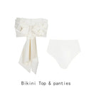 Elegant 3D Petal Bandeau Bikini Top For Summer Swimwear Elegant 3D Petal Bandeau Bikini Top For Summer Swimwear