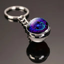 Creative 12 Constellation Key Ring Time Stone Keychain Creative 12 Constellation Key Ring Time Stone Keychain